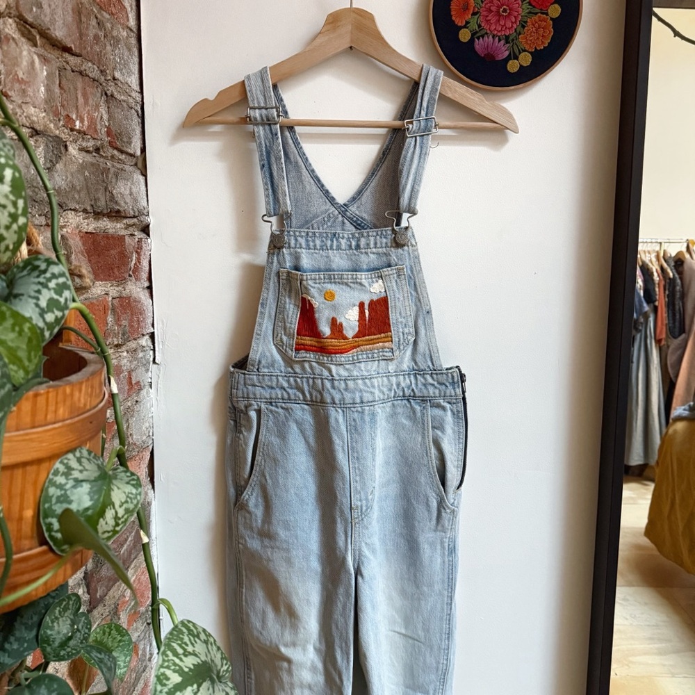 Levi’s Overalls | Hand Embroidered | Slim Fit | Size 24
